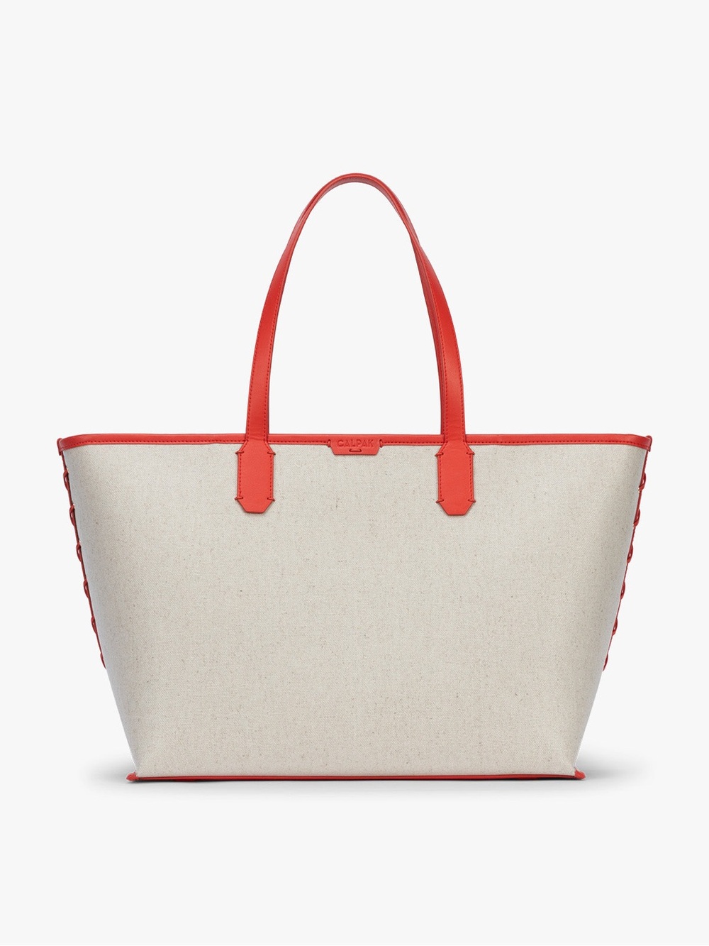 CALPAK Colette 15" Canvas Laptop Tote in Natural Tomato.  New with tags
